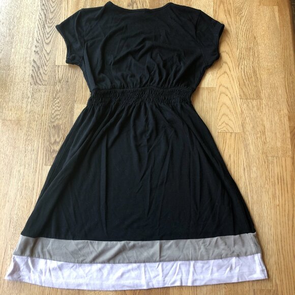 Miss Chievous Black Colorblock Stripe Dress Size Small - Picture 4 of 7